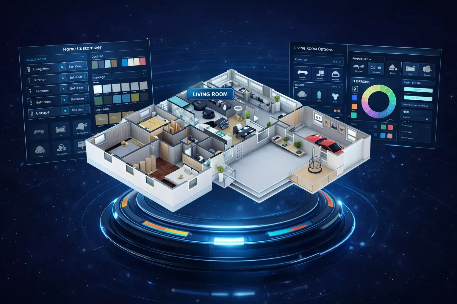 Interactive 3D floor plan visualization